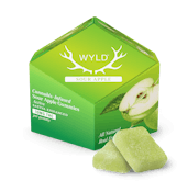 [100mg] Sour Apple THC Gummies 10 pc Soft Chews - WYLD