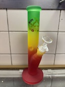 10 Inch Straight Tube Green Red Yellow