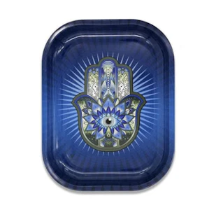 V-Syndicate - Small Rolling Tray | Blue Hamsa