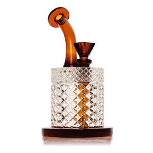 JANE WEST - Twenties Collection Bubbler Water Pipe | Amber 7.5"