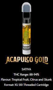 JC Green Cannabis Inc - Vape - Acapulco Gold 1g Sativa