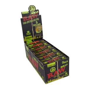 RAW - RAW BLACK ORGANIC KING SIZE WIDE ROLL ROLLING PAPER | 3 METER ROLL