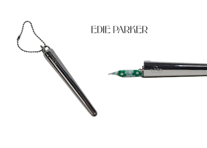 EDIE PARKER - METAL DOOB TUBE KEYCHAIN | SILVER