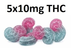 FULLY BLASTED BLUE RASPBERRY WATERMELON GUMMIES - 5x10mg