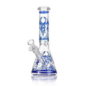 Arsenal - 10" Arsenal Dragon Flame Beaker Bong - Blue