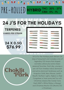 Choklit Park - CHOKLIT PARK - 24 J'S FOR THE HOLIDAYS VARIETY PACK PRS