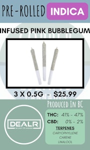 DEALR Infused - DEALR - 3PK PINK BUBBLEGUM INFUSED PRS
