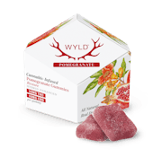 Multipack of 10, Wyld Pomegranate 1:1 THC:CBD Gummies (100mg THC:100mg CBD) Wyld