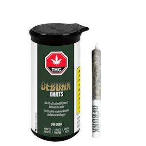 DEBUNK - 24K Gold 5 x 0.5g Diamond Infused Pre-Rolls