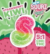 Strawberry Kiwi 5:1 CBD+THC Gummies 10 pack Soft Chews - Spinach Feels