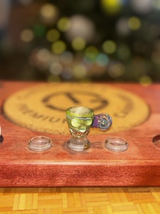 Mooks Glass  - Mooks Glass Hand Blown 14mm UV Marble Bowl | Green