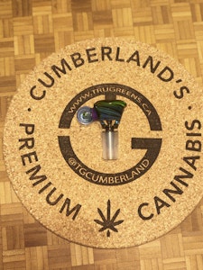 Mooks Glass  - Mooks Glass Hand Blown 14mm UV Marble Bowl | Dark Green