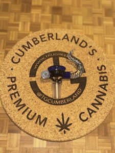 Mooks Glass  - Mooks Glass Hand Blown 14mm Crushed Opal UV Marble Bowl | Green & Blue