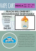 VOXPUFFZ - PEACH MELONBERRY DISPOSABLE RECHARGEABLE VAPE