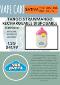 VOXPUFFZ - TANGO STRAWMANGO RECHARGEABLE DISPOSABLE VAPE