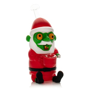 West Coast Gifts - 6.5" Tall Zombie Santa Water Pipe  W/Glass Bowl