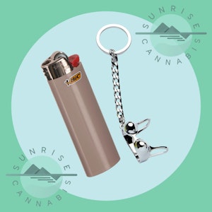 Sunrise Cannabis Headshop - METAL BIKINI TOP KEY CHAIN FOR BIC