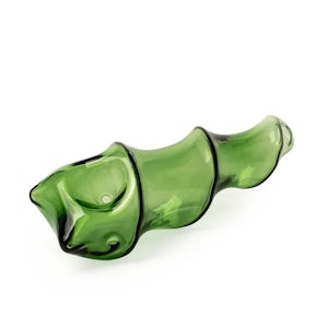 West Coast Gifts - 5" Green Shell Pipe-Red Eye Glass