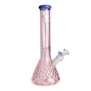 West Coast Gifts - 15" Pink Hera Beaker Bong-Red Eye Glass