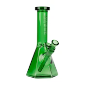 10" Green Hextatic Bong-Red Eye Glass