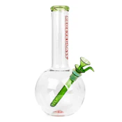10" Little Bro Bubble Bong-Red Eye Glass