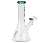 8" Teal Accented Beaker Bong-Red Eye Glass