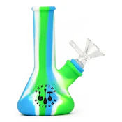 5" Silicone Bong w/Glass Pull-Out-LIT Silicone
