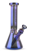 12" Tall Blue Metallic Terminator Finish Hex Top Bong