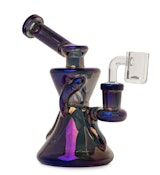 6" Tall Blue Metallic Terminator Finish Gamma Concentrate Recycler