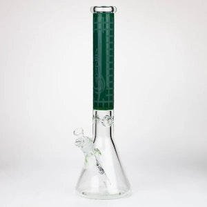 GENIE - 17" SANDBLASTED ARTWORK BEAKER - GREEN