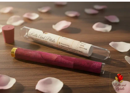 ROLLS AND PETALS - ROSE PETAL CONE GLASS TIP | RED