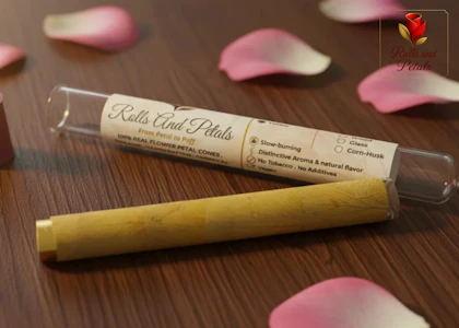 ROLLS AND PETALS - ROSE PETAL CONE GLASS TIP | YELLOW