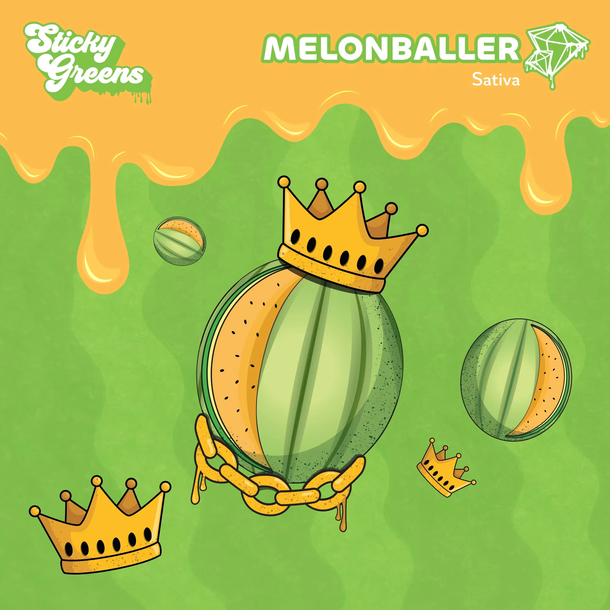 Sticky Greens - Melonballer Liquid Diamond (1mL) - Sticky Greens Main Image