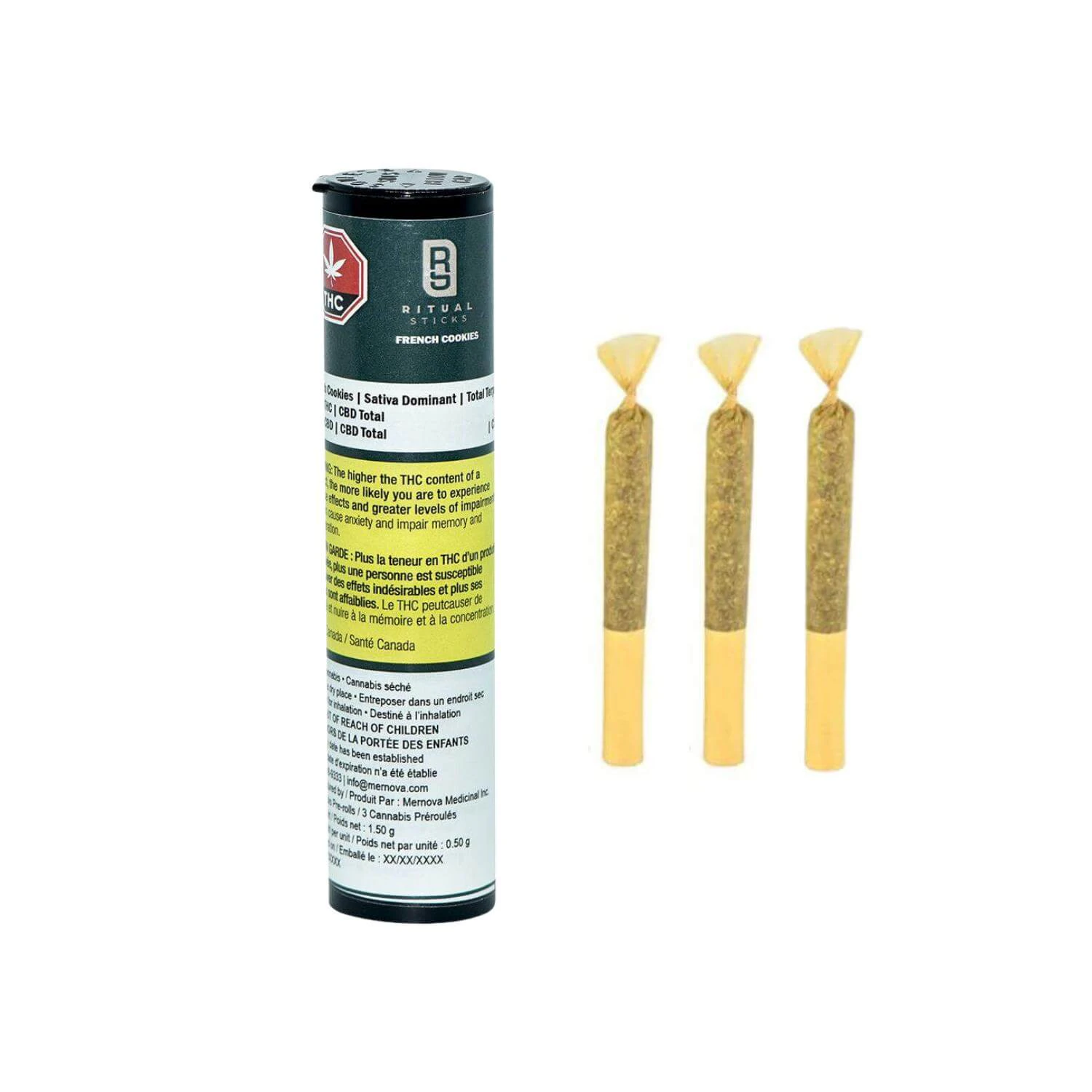 Ritual Sticks - French Cookies 3 x 0.5g Pre-Rolls Main Image