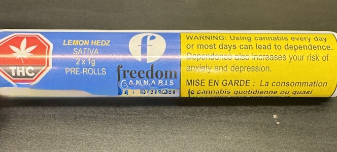Freedom Cannabis - Lemon Hedz 2 x 1g Pre-Rolls