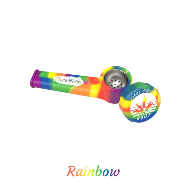 PIECEMAKER - ACC - Piece Maker - Rainbow Silicone Karma Pipe Main Image