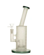 10" Frosted Pump Bong w/ Ring Percolator - Assorted Colors