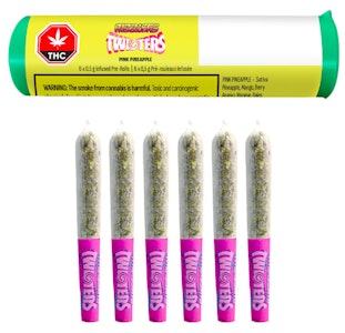 Rizzlers - Twisters - Pink Pineapple Infused Pre-Rolls | 6x0.5g