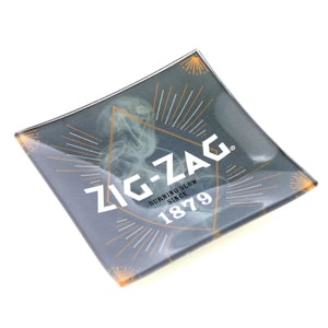 Infinity Scales - Zig-Zag Glass Ashtray - Orange/Grey