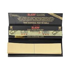 Smoke Arsenal - RAW Black Connoisseur King Size Rolling Paper + Tips