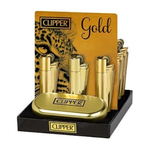 Smoke Arsenal - Clipper Metal Flint Lighters (Gold)
