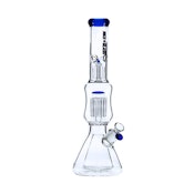 17" Nice Glass Cone to Double Tree Beaker (Blue)