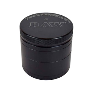 The Happy Cannasseur - Raw Black Hammercraft Aluminum Grinder (Large)
