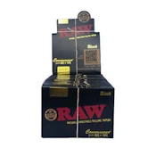 RAW BLACK CONNOISSEUR 1 1/4 PAPERS AND TIPS
