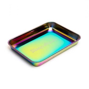 Blazy Susan - ACC - Blazy Susan - Metallic Rainbow Steel Rolling Tray