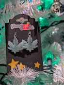 Glow-in-the-Dark Green Leaf Earrings