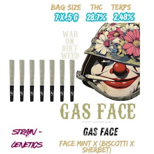 Sixty Seven Sins - Gas Face Pre-Roll 7x0.5g (BISCOTTI X SHERB)