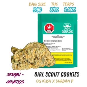 Cannabis Cartel QUADS - GSC 3.5g Dried Flower(OG Kush x Durban P)