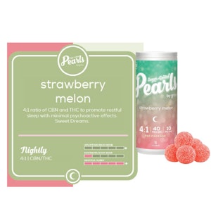 Pearls by grön - CBN:THC Strawberry Melon 4:1 - 5 Pack Soft Chews - Pearls