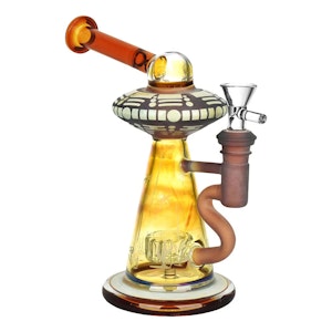AFG Distribution Canada - Take Me To Your Leader Water Pipe - 7.75"/14mm F (Amber)
